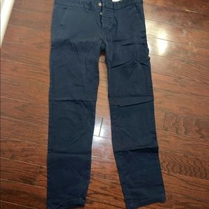 Slim Navy Khakis